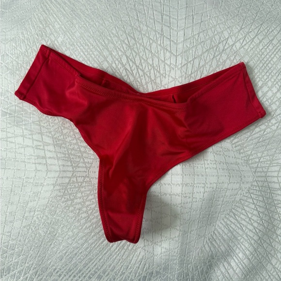 Red Ruffled Bikini Bottom - Picture 9 of 9
